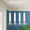 Lampa wisząca  KIBO 4 WH/CHROME 641/4 EMIBIG