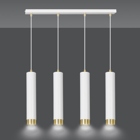 Lampa wisząca  KIBO 4 WH/GOLD 642/4 EMIBIG