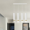 Lampa wisząca  KIBO 4 WH/GOLD 642/4 EMIBIG