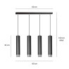 Lampa wisząca  KIBO 4 BL/CHROME 643/4 EMIBIG