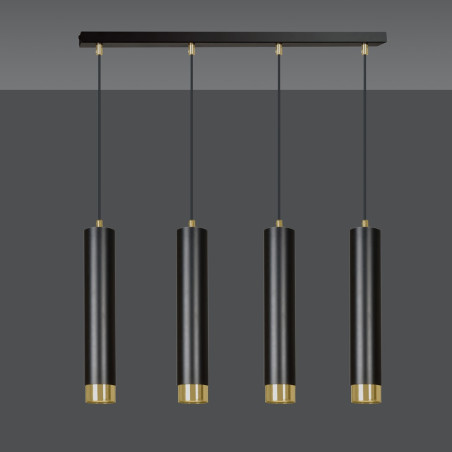 Lampa wisząca  KIBO 4 BL/GOLD 644/4 EMIBIG