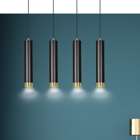 Lampa wisząca  KIBO 4 BL/GOLD 644/4 EMIBIG