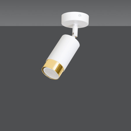 Lampa sufitowa  HIRO 1 WH/GOLD 963/1 EMIBIG