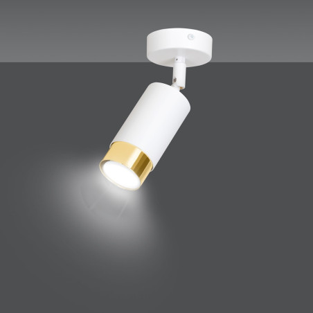 Lampa sufitowa  HIRO 1 WH/GOLD 963/1 EMIBIG