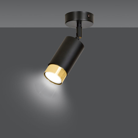 Lampa sufitowa  HIRO 1 BL/GOLD 965/1 EMIBIG