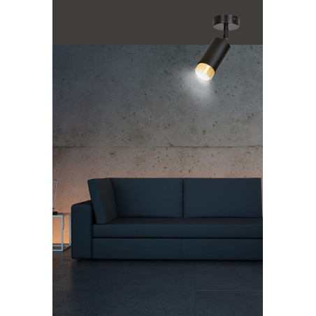 Lampa sufitowa  HIRO 1 BL/GOLD 965/1 EMIBIG