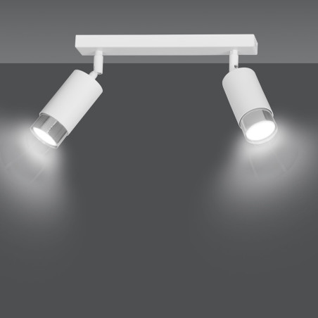 Lampa sufitowa  HIRO 2 WH/CHROME 962/2 EMIBIG