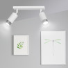 Lampa sufitowa  HIRO 2 WH/CHROME 962/2 EMIBIG