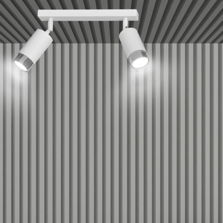Lampa sufitowa  HIRO 2 WH/CHROME 962/2 EMIBIG