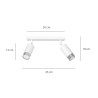 Lampa sufitowa  HIRO 2 WH/CHROME 962/2 EMIBIG