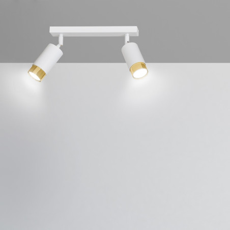 Lampa sufitowa  HIRO 2 WH/GOLD 963/2 EMIBIG