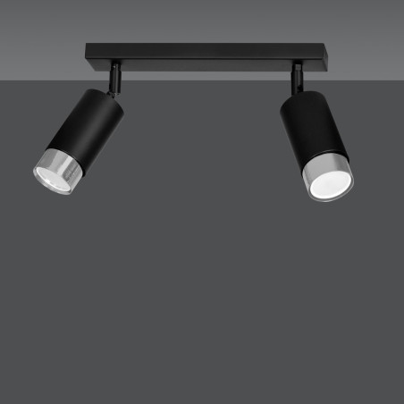 Lampa sufitowa  HIRO 2 BL/CHROME 964/2 EMIBIG