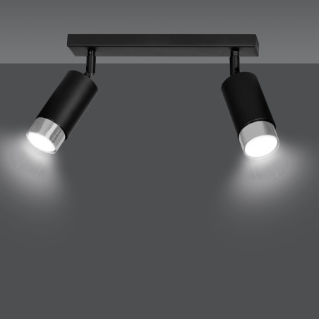 Lampa sufitowa  HIRO 2 BL/CHROME 964/2 EMIBIG