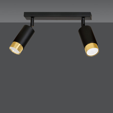 Lampa sufitowa  HIRO 2 BL/GOLD 965/2 EMIBIG
