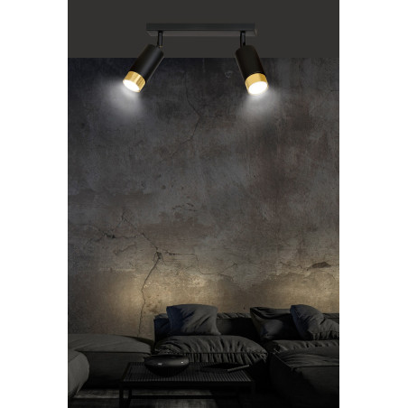 Lampa sufitowa  HIRO 2 BL/GOLD 965/2 EMIBIG