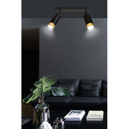 Lampa sufitowa  HIRO 2 BL/GOLD 965/2 EMIBIG