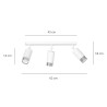 Lampa sufitowa  HIRO 3 WH/CHROME 962/3 EMIBIG