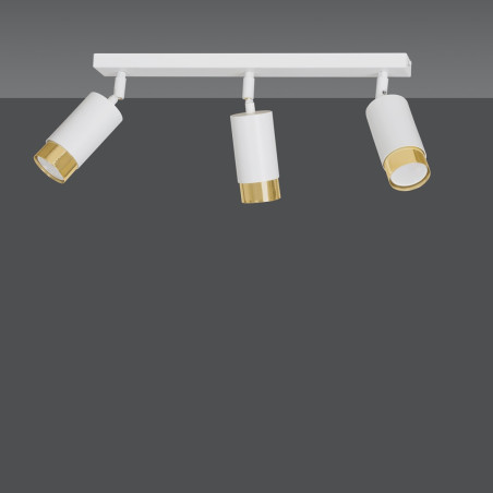Lampa sufitowa  HIRO 3 WH/GOLD 963/3 EMIBIG
