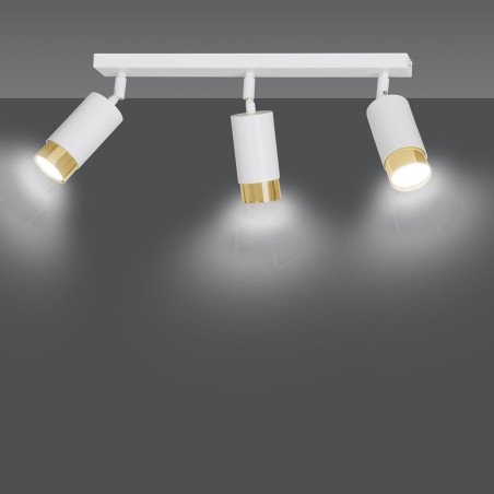 Lampa sufitowa  HIRO 3 WH/GOLD 963/3 EMIBIG