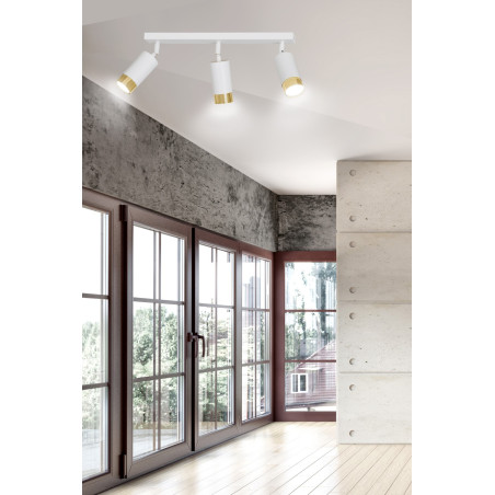 Lampa sufitowa  HIRO 3 WH/GOLD 963/3 EMIBIG