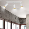 Lampa sufitowa  HIRO 3 WH/GOLD 963/3 EMIBIG
