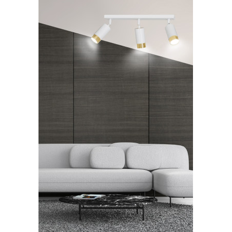 Lampa sufitowa  HIRO 3 WH/GOLD 963/3 EMIBIG