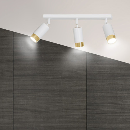 Lampa sufitowa  HIRO 3 WH/GOLD 963/3 EMIBIG