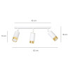 Lampa sufitowa  HIRO 3 WH/GOLD 963/3 EMIBIG