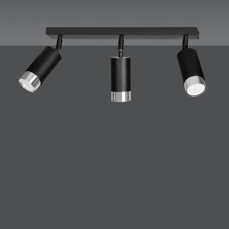 Lampa sufitowa  HIRO 3 BL/CHROME 964/3 EMIBIG