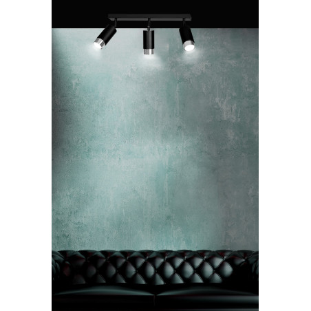 Lampa sufitowa  HIRO 3 BL/CHROME 964/3 EMIBIG