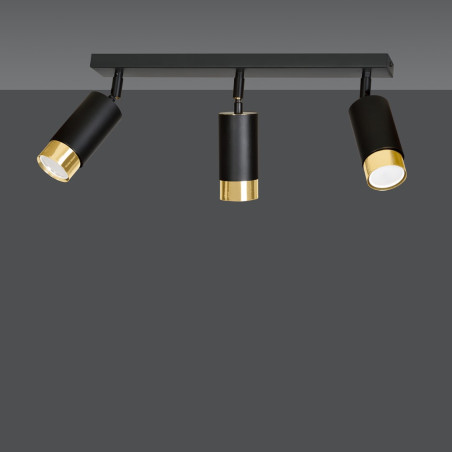 Lampa sufitowa  HIRO 3 BL/GOLD 965/3 EMIBIG