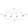 Lampa sufitowa  HIRO 4 WH/CHROME 962/4 EMIBIG