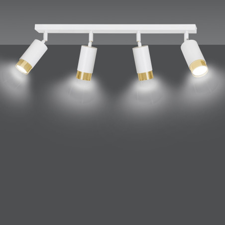 Lampa sufitowa  HIRO 4 WH/GOLD 963/4 EMIBIG