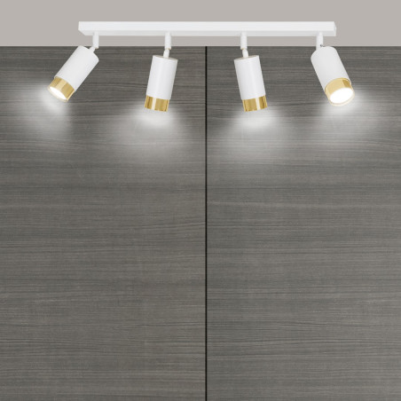 Lampa sufitowa  HIRO 4 WH/GOLD 963/4 EMIBIG