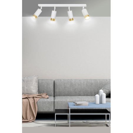 Lampa sufitowa  HIRO 4 WH/GOLD 963/4 EMIBIG