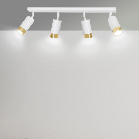 Lampa sufitowa  HIRO 4 WH/GOLD 963/4 EMIBIG