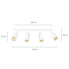 Lampa sufitowa  HIRO 4 WH/GOLD 963/4 EMIBIG