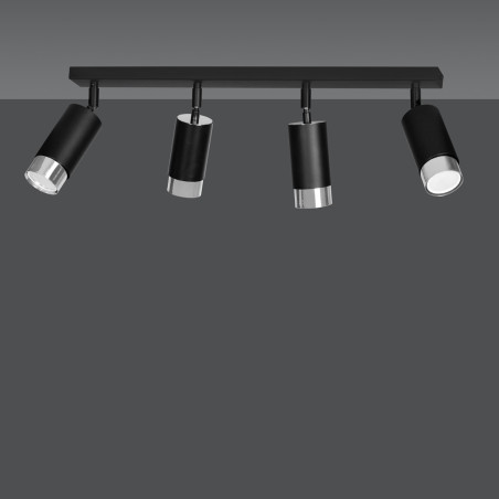 Lampa sufitowa  HIRO 4 BL/CHROME 964/4 EMIBIG
