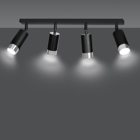 Lampa sufitowa  HIRO 4 BL/CHROME 964/4 EMIBIG