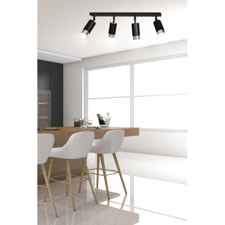 Lampa sufitowa  HIRO 4 BL/CHROME 964/4 EMIBIG