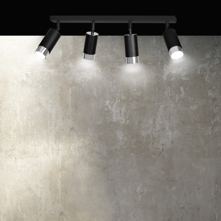 Lampa sufitowa  HIRO 4 BL/CHROME 964/4 EMIBIG
