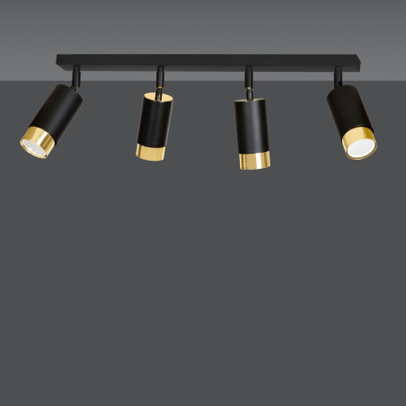 Lampa sufitowa  HIRO 4 BL/GOLD 965/4 EMIBIG