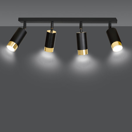 Lampa sufitowa  HIRO 4 BL/GOLD 965/4 EMIBIG
