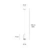 Lampa wisząca  FUMIKO 1 WH/CHROME 814/1 EMIBIG