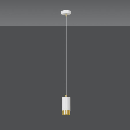 Lampa wisząca  FUMIKO 1 WH/GOLD 815/1 EMIBIG
