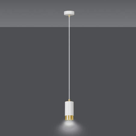 Lampa wisząca  FUMIKO 1 WH/GOLD 815/1 EMIBIG