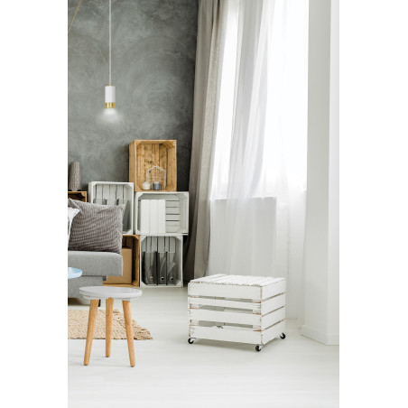 Lampa wisząca  FUMIKO 1 WH/GOLD 815/1 EMIBIG