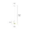 Lampa wisząca  FUMIKO 1 WH/GOLD 815/1 EMIBIG