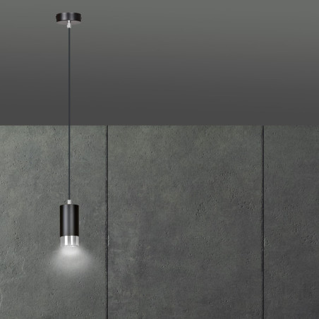 Lampa wisząca  FUMIKO 1 BL/CHROME 816/1 EMIBIG