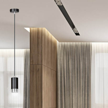 Lampa wisząca  FUMIKO 1 BL/CHROME 816/1 EMIBIG